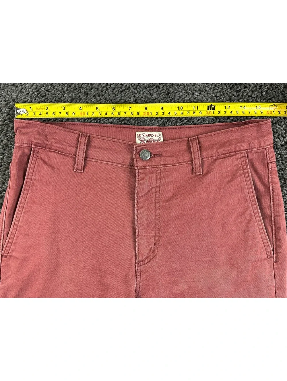 Levi’s 511 Hybrid Slim Fit Pants Men’s Red Brick Twill Straight Leg 30x32